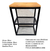 Mesa De Cabiceira Estilo Industrial Com Tela - comprar online