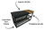 Banco Sapateira Banquinho Estofado Preto Porta Chaves 80 Cm - comprar online