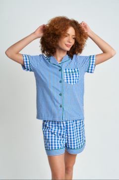Pijama curto mix de xadrez - comprar online