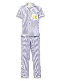 Pijama Longo Marinho Margarida Amarela na internet