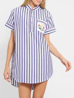 Chemise Marinho Floral