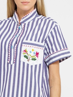 Chemise Marinho Floral - PS.61