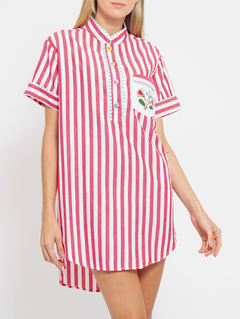 Chemise Vermelho Floral