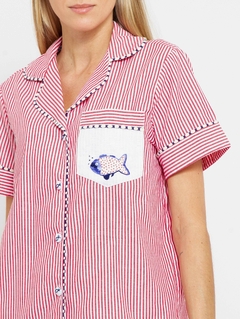 Pijama Curto Vermelho Peixe - PS.61