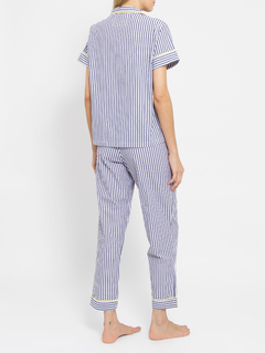 Pijama Longo Marinho Margarida Amarela - comprar online