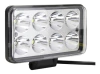 FAROL MILHA 8 LED 48W RETANGULAR CAMINHÃO CAMINHÃO TRATOR