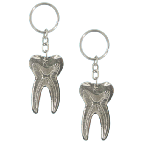 Chaveiro Metálico Odontológico - Dente Raíz