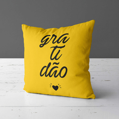 Capa de Almofada Gratidão Amarelo 45x45 - comprar online