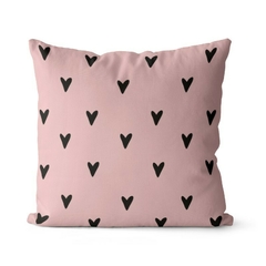 Capas de Almofada Decorativa 42X42 CORAÇÕES ROSA