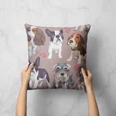 Capa de Almofada Cachorrinhos 45x45
