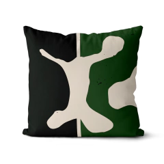 Kit 4 Capas De Almofadas 45x45 - Geométrica Floral Verde e Preto - loja online