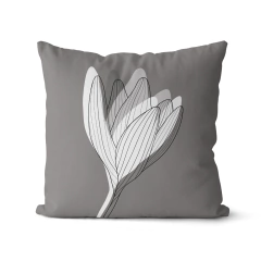 Kit 4 Capas De Almofadas 45x45 - Floral Cinza na internet