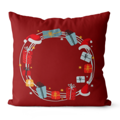 Kit 4 Capas De Almofadas Natal 45x45 - Vermelho Natal - Kombigode Store