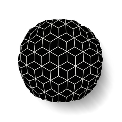 Capa De Almofada Redonda 40cm - Hexágonos