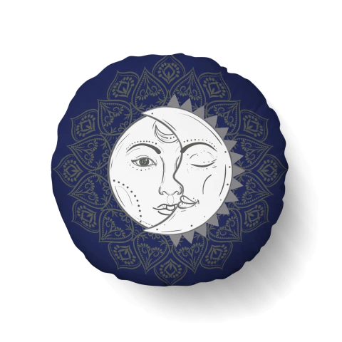 Capa De Almofada Redonda 40cm - Lua