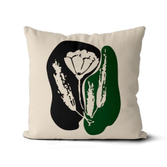 Kit 4 Capas De Almofadas 45x45 - Geométrica Floral Verde e Preto - Kombigode Store