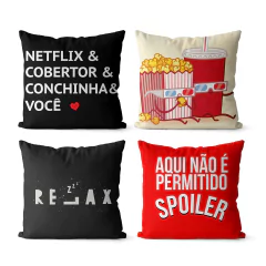 Kit 4 Capas De Almofadas 45x45 - BLOCO dO SOFÁ