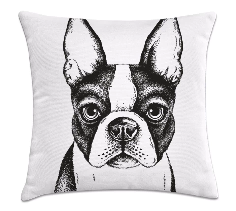 Capa De Almofada Cachorro 45x45 - Bulldog
