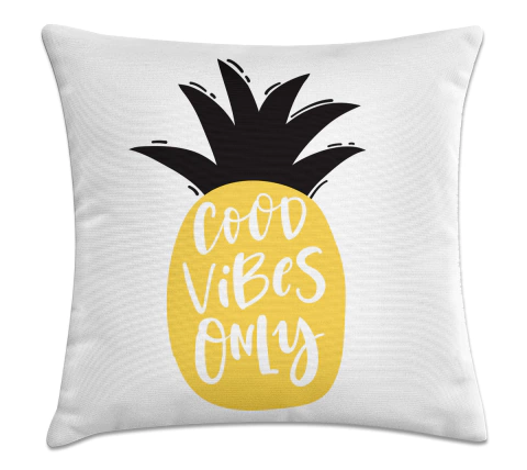 Capa de Almofada good vibes abacaxi 45x45