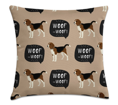 Capa de Almofada Beagle Woof 45x45