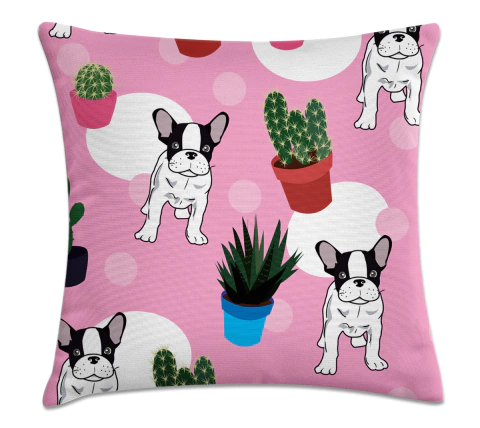 Capa de Almofada Cachorro Cactos 45x45