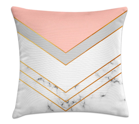 Capa De Almofada Decorativa 45x45 - seta mármore rosa