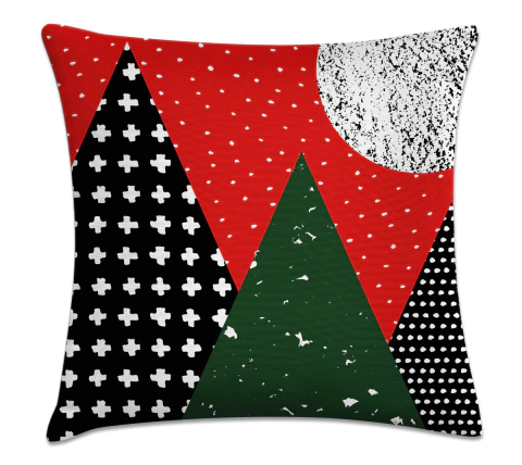Capa de Almofada Natal 45x45 - Montanhas Escandinava