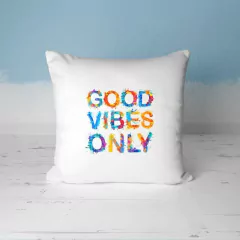 Capa de Almofada Good Vibes Colorido 45x45 - comprar online