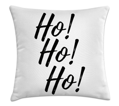 Capa de Almofada Natal 45x45 - HoHoHo Fundo Branco
