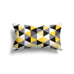 Capa de Almofada Decorativa 30x50 - triangulo amarelo - comprar online