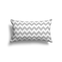 Capa De Almofada Retangular 30x50 - Chevron Cinza