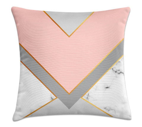 Capa De Almofada Decorativa 45x45 - mármore seta rosa II