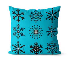 Kit 4 Capas De Almofadas Natal 45x45 - Azul e Preto - comprar online