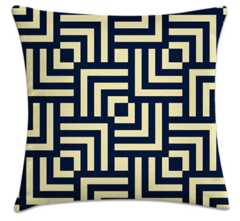 Capa Almofada Decorativa 40X40 LABIRINTO AZUL - comprar online