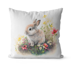 Kit 4 Capas De Almofadas Decorativas 45x45 - Coelhos Páscoa - Kombigode Store