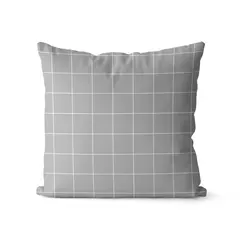 Capa Almofada Decorativa 45X45 GRID CINZA - comprar online