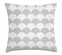 Capa De Almofada Decorativa 45x45 - Meia Lua Cinza