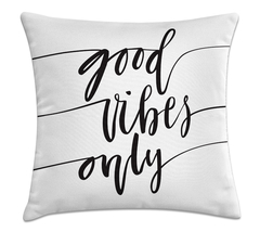 capa de almofada good vibes only 45x45