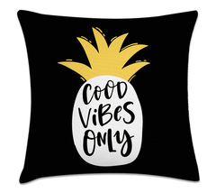 Capa de Almofada Abacaxi Good Vibes 45x45