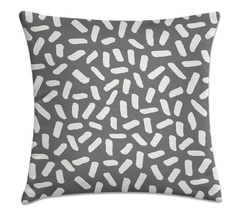 Capa De Almofada Decorativa 45x45 - granulado cinza