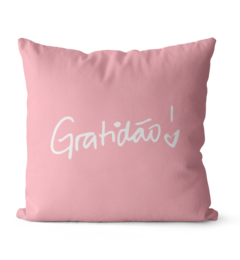 Kit 4 Capas De Almofadas 45x45 - Gratidão e Fé Rosa na internet