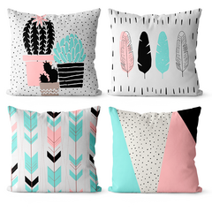 Kit 4 Capas De Almofadas 45x45 - Indie