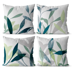 Kit 4 Capas de Almofadas Decorativas 45x45 - Foliage