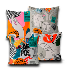 Kit 4 Capas De Almofadas 45x45 - Pop Art