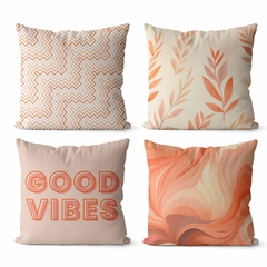 Kit 4 Capas De Almofadas 45x45 - Peachy Good