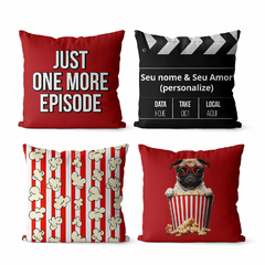 Kit 4 Capas De Almofadas 45x45 - Just one More episode - Personalize
