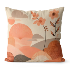 Kit 4 Capas De Almofadas 45x45 - Pêssego Floral na internet