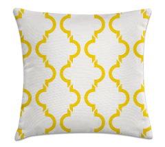 Capa De Almofada Geométrica 45x45 - Requinte Amarelo