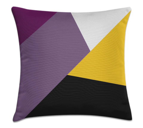 Capa De Almofada Decorativa 45x45 - roxo geométrico