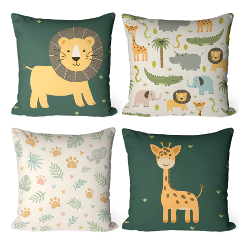 Kit 4 Capas De Almofadas 45x45 infantil - gol - seu nome - (cópia) - comprar online